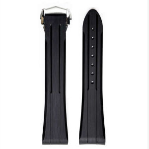 Curved End Silicone Strap 20mm for Omega X Swatch MoonSwatch Soft Sport Waterproof Band Bracelet for Speedmaster Moon Watchband