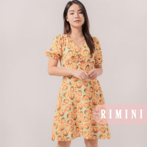 RIMINI - Dress Wanita Summer Vneck Berlengan Puff Big Size - Moira Dress - 85589
