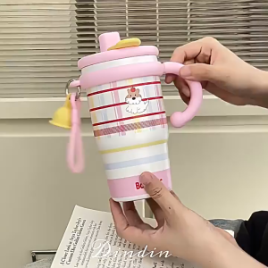 ONDA เก็บความร้อน แก้วกาแฟเซรามิก น่ารัก ความจุ 600ml เก็บได้ทั้งร้อนและเย็น แก้วเก็บความเย็น