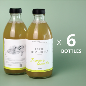 Releaf Jasmine Green Tea Kombucha 6 in 1 Bundle - Jasmine Green Tea Kombucha (300ml) x 6 bottles