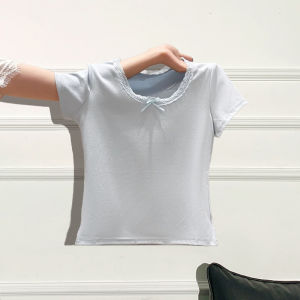 Váy Ngắn La Chapelle Màu Trắng Ngọt Ngào Thanh Lịch Mùa Hè Cho Nữ Váy Ngắn Chữ a Xếp Ly Cạp Cao Có Dây Buộc