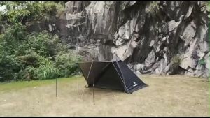 Mountain Hiker Indiana Style Black Piramid Tent Double Layer Tent Outdoor Waterproof Portable Camping Tent Anti Resistance Sun Protection