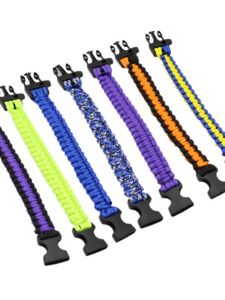 Survival Whistle Paracord Bracelet Hand-Woven Escape Emergency SOS Bracelet Outdoor Carrying Strap Multi-Function Wrist Strap
