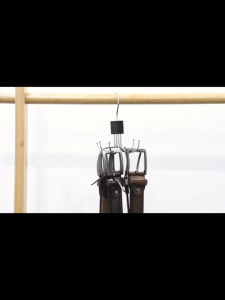 1pc Large Capacity Belt Storage Hanger Rotatable Belt Hanger For Ties Bras Socks Underwear Vest Stainless Steel Hook Storage Hook Household Storage Organizer For Bedroom Bathroom Closet Wardrobe