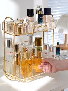 Dozzby 2 layer make-up table rack bedroom storage finishing shelf