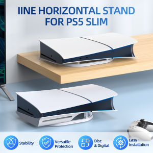 IINE PS5 Slim Horizontal Stand for PS5 Slim Disc&Digital Edition Easy installation Anti-Slip Anti-Drop Stand