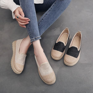 Womens Summer Autumn Fisherman Shoes Breathable Hollow out Slip-On Loafers Comfortable Flat Bottom Casual Fashion Footwear