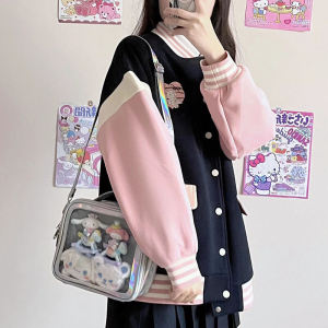 Cherry Sauce Creative Daily Casual Handbag Shoulder Bag Hollow out Design Non-Foldable PU Material Zipper Closure Leisure Bag