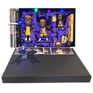 Useful LeBron James Basketball Doll Collectible Model Los Angeles Lakers Birthday Gift for Boyfriend Practical Fan Gear