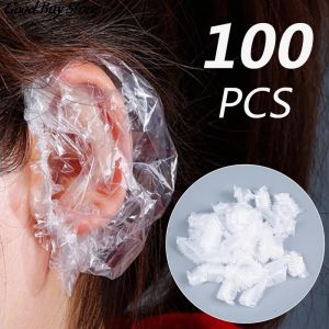 100pcs Disposable Ear Cover Waterproof Ear Protector for Hair Dyeing Bath Shower Earmuffs Caps Hairdressers Barber Accessories