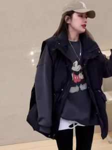 Womens down Cotton Vest Loose Casual Sporty Thickened Autumn Winter New Style Fashion Commute Zipper Closure Solid Color