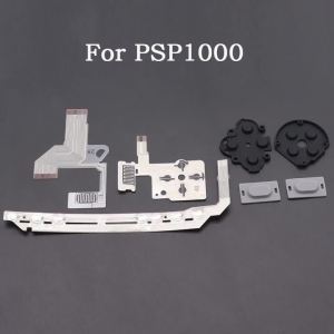 1Set Silicone Rubber Conductive Button Pads +Flex Cable Replacement For PSP1000 Game Console repair part