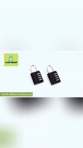CJH SHOP 4-Digit Combination Padlock Weatherproof Code Locks with Keys for School Gym Locker Fence