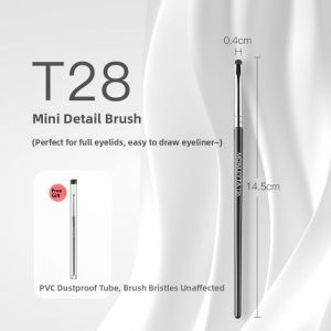MONLEYTA | Portable Mini Horse Hair Makeup Brush Eyeshadow Brush Eye Detail Brush Eyeliner Brush Fine Diffusion Concealer Brush Set