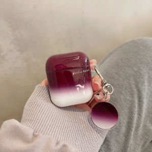 Gradient Ombre Wine Red AirPods Protective Case Wireless Bluetooth Soft Shell Case for  2nd Gen AirPod pro 5th Gen 4th Gen