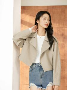 Vimly | Áo Khoác Trench Thời Trang Màu Be