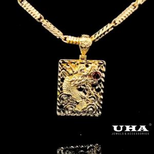 M1641 Mặt và Dây chuyền nam hình RỒNG thiết kế tinh xảo UHA