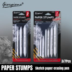 3/7Pcs White Blending Stumps and Tortillions Sketch Paper Eraser Pens Smearing Paper Roll Pens Art Drawing Pens Tool
