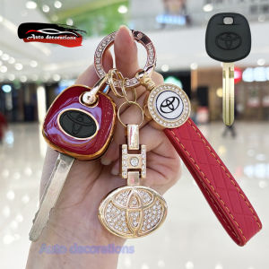 ที่หุ้มกุญแจ2024โตโยต้าไฮลักซ์แชมป์สำหรับโตโยต้า Vios Camry Hilux แชมป์2025ต้องการพวงกุญแจขอบทองเคสกุญแจรถยนต์