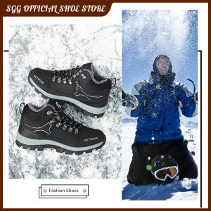 SGG ฤดูหนาวกลางแจ้งรองเท้าลำลองรองเท้าเดินป่าเบาะลูกไม้ขึ้นรองเท้านิรภัยที่มีความสูงสีดำกองทัพสีเขียวรองเท้าผ้าใบกันน้ำ