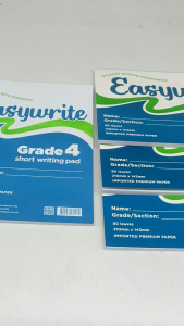 Easywrite Writing Pad Grade 1 2 3 4 – 80 Leaves High Grade Bond Paper – 5pcs Set for Students