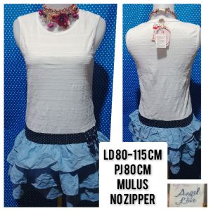 DRESS KUTUNG/SLEEVELESS PUTIH(ANGEL LOVE) 100