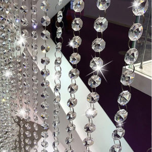 1pc Crystal Road Bead Curtain Plastic Crystal Curtain Door Festive Party Home Wedding Decoration