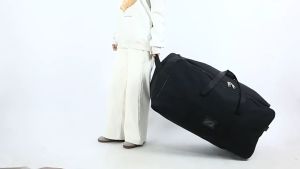 Large Capacity Suitcase Beg Baju 3Roda Trolley CANVAS Luggage Duffel Backpack Travel Bag Holiday Bags行李箱