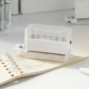 Hand Operated 6-Hole Punch: Aesthetic Document Perforator & Binding Tool