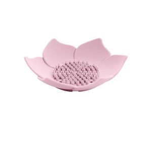 กล่องสบู่รูปดอกบัว ซิลิโคนกันลื่น พกพาสะดวก สำหรับวางสบู่ ช่วยระบายน้ำ อุปกรณ์ในห้องน้ำ