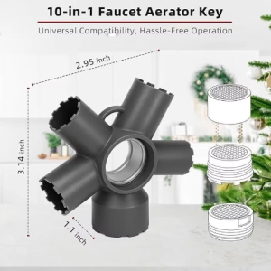 Bộ dụng cụ tháo lọc vòi nước đa năng 10 trong 1 ABS phù hợp lọc vòi tròn ren có vỏ và viền cắt