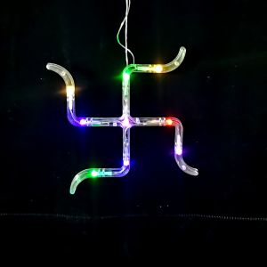 LED swastika curtain lights string diwali good lucky for you bedroom Christmas wedding decoration lights brilliant girl heart colorful lights small night lights