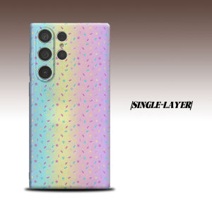 BILIBILI | rainbow sprinkle For Samsung Galaxy S26 S25 S24 A56 A36 Dual Layer Luxury Fashion Full Lens Protective Case
