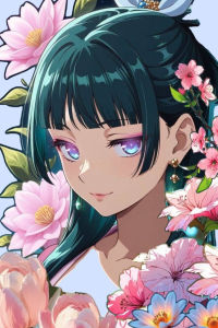 BILIBILI | DIY Anime Maomao Character Floral Palace Ancient Costume Style Diamond Painting Mosaic Handmade Art Exquisite Home Decoration