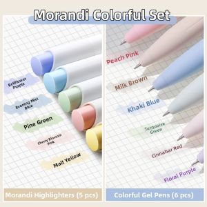 ENMI | Highlighter Marking Pen Dual Tips For Students Pastel Aesthetic Multicolor Ins Wind
