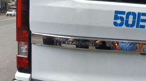 INOX ốp tay cốp cửa sau (tay cửa hậu / tay cửa bảng số) FORD Transit 2024 2025