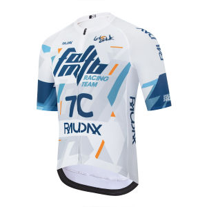 RAUDAX New Mens Cycling Jersey Breathable Road Cycling Jersey Short Sleeve Mountain Bike Cycling Jersey with Three Pockets
