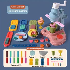 Ice Cream Play Dough Set - Vibrant Colors & Accessories Creative Birthday Gift for Girls & Boys