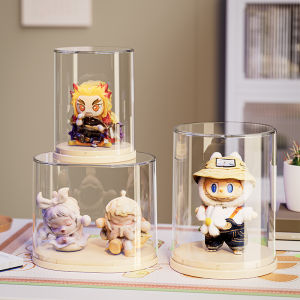 Zoopa 1Pc Transparent Doll Display Box Stackable Doll Blind Box Doll Display Stand for Pop Mart Lego Collectibles Action Dust-Proof All-Round Display of Dolls Lego