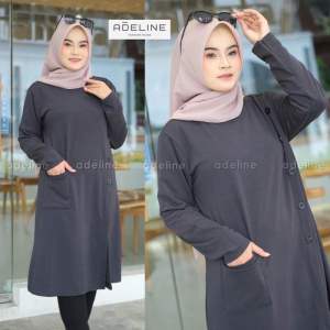 Eurigo - MENIRA Tunik Wanita Daily Kasual Atasan Muslim Wanita Belah Depan  / R.1 - 182-5226