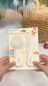 Moose Gear Baby Hair Brush & Comb Set 2in1 Extra Soft & Gentle Bristles