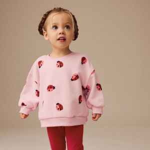 Jumping Meters Cotton 2-7T Sweatshirts Autumn Ladybug Baby Clothes Fashion Kids Girls Clothing Long Sleeve Tops Sweatshirts