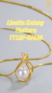TINO TINO Liontin Kalung Mutiara Gold Copper Mix Platinum SJ66G (Hanya Liontin )