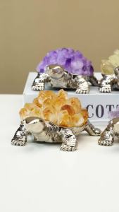 1PC Natural Crystal Turtle Night Light Creative USB Ambient Light Home Bedroom Decoration Gift Ornament