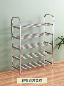 ชั้นวางรองเท้าสแตนเลสแท้ด้าน 2/3/4 ชั้น - ชั้นวางรองเท้าผ้าใบ มีเครื่องสำอางเยอะ แข็งแรง ไม่เป็นสนิม สำหรับโฆษณาเดียวกัน เป็นสินค้าดีไซน์ทันสมัย