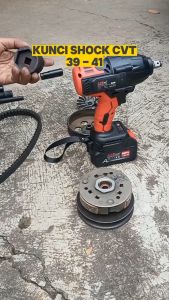 Mata Kunci Shock Sok CVT 39x41 Double Socket 43x46 Sok 34 mm Mur Kopling Kampas Ganda motor matic