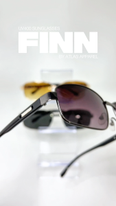 Atlas Apparel FINN UV400 Sunglasses for Men (Size 56) -for Round Faces Rectangular Frame Sunglasses