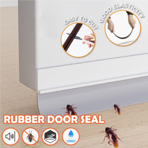 Wahaha 3M Adhesive Door Stopper Rubber Waterproof Sound Proof Door Block Sealing Weather Strip Penutup bawah Lubang Pintu 1M Premium Quality Door Block Weatherstrip 3M Adhesive Door Draft Stopper Soundproof Waterproof Sealing Strip 门底密封条