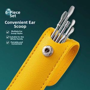 Stainless Steel Ear Spoon Cleaning Tool Set for Adults And Children Ear Scrubbing Digging Ear Cleaner Tool Kit Home Personal Care