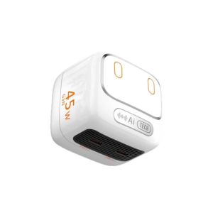Wekey AI Smart Voice Controlled Night Light with PD 45W Fast Charging Compact GaN Charger Compatible with Smartphones Tablets and Laptops